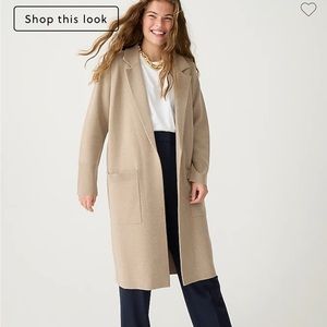 J Crew open front long sweater blazer